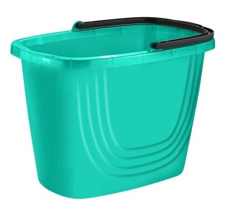 Ведро прямоугольное Disco 8 л аквамарин